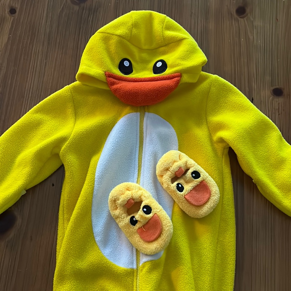 Duck Costume with Duck Slippers